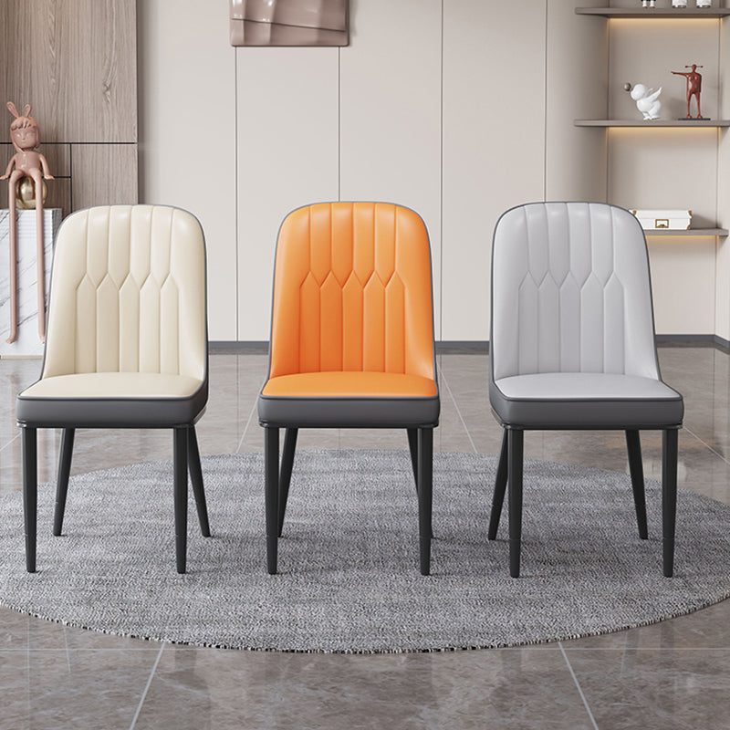 Modern Parsons Dining Chair PU Leather Chairs for Dining Room Clearhalo 'Dining Chairs' 'Dining Tables & Seating' 'dining_chair' 'furn' 'furn_dining_chair' 'Furniture' 'furniture_dining_chair' 'Kitchen & Dining Furniture' 4809562