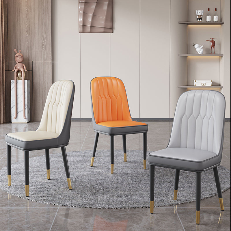 Modern Parsons Dining Chair PU Leather Chairs for Dining Room Clearhalo 'Dining Chairs' 'Dining Tables & Seating' 'dining_chair' 'furn' 'furn_dining_chair' 'Furniture' 'furniture_dining_chair' 'Kitchen & Dining Furniture' 4809564