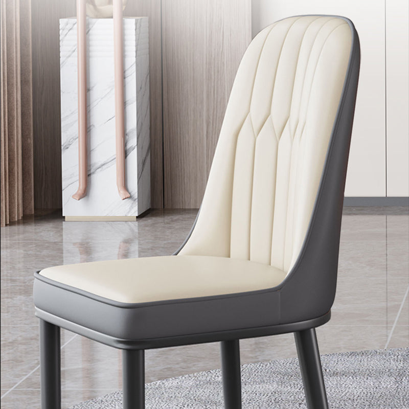 Modern Parsons Dining Chair PU Leather Chairs for Dining Room Clearhalo 'Dining Chairs' 'Dining Tables & Seating' 'dining_chair' 'furn' 'furn_dining_chair' 'Furniture' 'furniture_dining_chair' 'Kitchen & Dining Furniture' 4809572