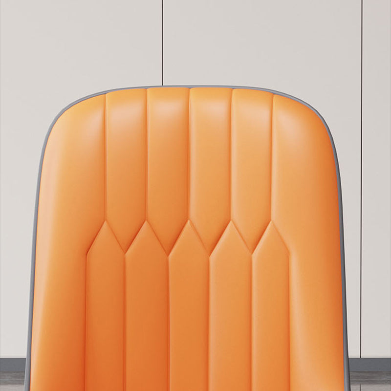 Modern Parsons Dining Chair PU Leather Chairs for Dining Room Clearhalo 'Dining Chairs' 'Dining Tables & Seating' 'dining_chair' 'furn' 'furn_dining_chair' 'Furniture' 'furniture_dining_chair' 'Kitchen & Dining Furniture' 4809580