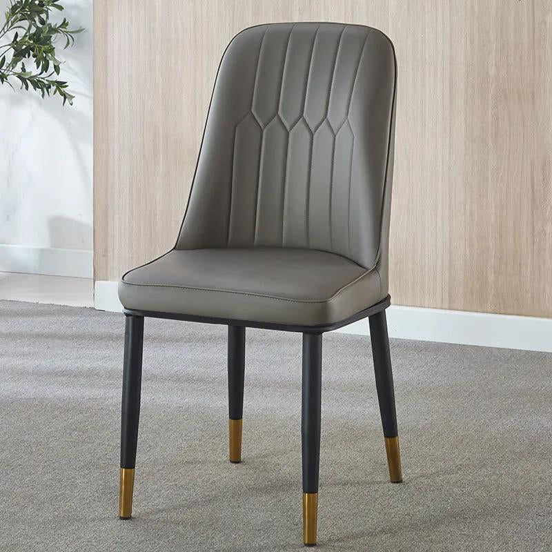 Modern Parsons Dining Chair PU Leather Chairs for Dining Room Clearhalo 'Dining Chairs' 'Dining Tables & Seating' 'dining_chair' 'furn' 'furn_dining_chair' 'Furniture' 'furniture_dining_chair' 'Kitchen & Dining Furniture' 4809585
