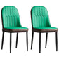 Modern Parsons Dining Chair PU Leather Chairs for Dining Room Green 2 Piece Set Black Clearhalo 'Dining Chairs' 'Dining Tables & Seating' 'dining_chair' 'furn' 'furn_dining_chair' 'Furniture' 'furniture_dining_chair' 'Kitchen & Dining Furniture' 4809597