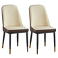 Modern Parsons Dining Chair PU Leather Chairs for Dining Room Off-White 2 Piece Set Brass Gold Clearhalo 'Dining Chairs' 'Dining Tables & Seating' 'dining_chair' 'furn' 'furn_dining_chair' 'Furniture' 'furniture_dining_chair' 'Kitchen & Dining Furniture' 4809600