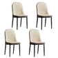 Modern Parsons Dining Chair PU Leather Chairs for Dining Room Off-White 4 Piece Set Black Clearhalo 'Dining Chairs' 'Dining Tables & Seating' 'dining_chair' 'furn' 'furn_dining_chair' 'Furniture' 'furniture_dining_chair' 'Kitchen & Dining Furniture' 4809611