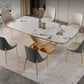Luxury Sintered Stone Top Dining Set Rectangle 1/2/5/6/7 Pieces Dining Table with Chairs 7 Pieces: Table, 6 Chairs Clearhalo 'Dining Room Sets' 'Dining Tables & Seating' 'dining_room_set' 'furn' 'furn_dining_room_set' 'Furniture' 'furniture_dining_room_set' 'Kitchen & Dining Furniture' 4809619