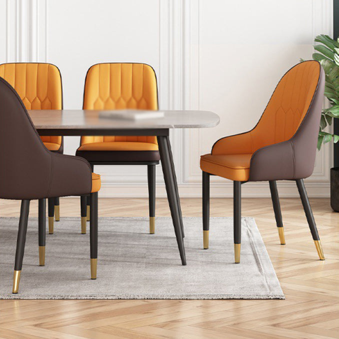 Metal Contemporary Modern Indoor-Outdoor Side Chair Parsons Chair Clearhalo 'Dining Chairs' 'Dining Tables & Seating' 'dining_chair' 'furn' 'furn_dining_chair' 'Furniture' 'furniture_dining_chair' 'Kitchen & Dining Furniture' 4809683