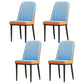 Metal Contemporary Modern Indoor-Outdoor Side Chair Parsons Chair Blue 4 Piece Set Black Clearhalo 'Dining Chairs' 'Dining Tables & Seating' 'dining_chair' 'furn' 'furn_dining_chair' 'Furniture' 'furniture_dining_chair' 'Kitchen & Dining Furniture' 4809690