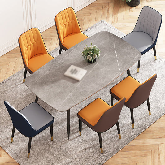 Metal Contemporary Modern Indoor-Outdoor Side Chair Parsons Chair Clearhalo 'Dining Chairs' 'Dining Tables & Seating' 'dining_chair' 'furn' 'furn_dining_chair' 'Furniture' 'furniture_dining_chair' 'Kitchen & Dining Furniture' 4809697