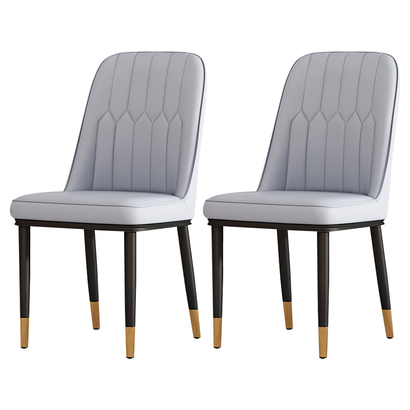 Metal Contemporary Modern Indoor-Outdoor Side Chair Parsons Chair Light Gray 2 Piece Set Brass Gold Clearhalo 'Dining Chairs' 'Dining Tables & Seating' 'dining_chair' 'furn' 'furn_dining_chair' 'Furniture' 'furniture_dining_chair' 'Kitchen & Dining Furniture' 4809705