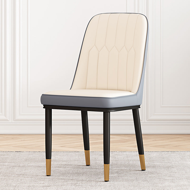 Metal Contemporary Modern Indoor-Outdoor Side Chair Parsons Chair Gray-White 1 Piece Brass Gold Clearhalo 'Dining Chairs' 'Dining Tables & Seating' 'dining_chair' 'furn' 'furn_dining_chair' 'Furniture' 'furniture_dining_chair' 'Kitchen & Dining Furniture' 4809710