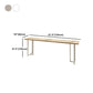 Pine Wood Bar Dining Table Contemporary Bar Table with Double Pedestal Base Clearhalo 'Bar Furniture' 'Bar Tables' 'bar_tables' 'furn' 'furn_bar_tables' 'Furniture' 'furniture_bar_tables' 'Kitchen & Dining Furniture' 4816540