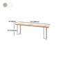 Pine Wood Bar Dining Table Contemporary Bar Table with Double Pedestal Base Clearhalo 'Bar Furniture' 'Bar Tables' 'bar_tables' 'furn' 'furn_bar_tables' 'Furniture' 'furniture_bar_tables' 'Kitchen & Dining Furniture' 4816548