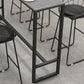 Stone Bar Dining Table Industrial Rectangle Bar Table with Black Base Clearhalo 'Bar Furniture' 'Bar Tables' 'bar_tables' 'furn' 'furn_bar_tables' 'Furniture' 'furniture_bar_tables' 'Kitchen & Dining Furniture' 4816594