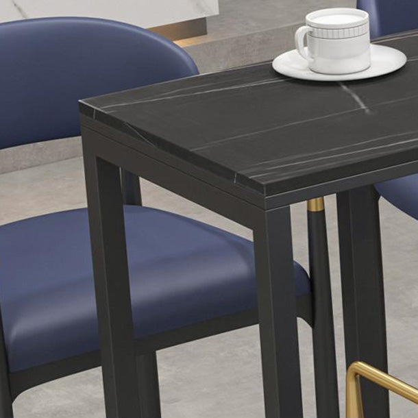 Stone Bar Dining Table Industrial Rectangle Bar Table with Black Base Clearhalo 'Bar Furniture' 'Bar Tables' 'bar_tables' 'furn' 'furn_bar_tables' 'Furniture' 'furniture_bar_tables' 'Kitchen & Dining Furniture' 4816595