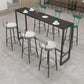 Stone Bar Dining Table Industrial Rectangle Bar Table with Black Base Clearhalo 'Bar Furniture' 'Bar Tables' 'bar_tables' 'furn' 'furn_bar_tables' 'Furniture' 'furniture_bar_tables' 'Kitchen & Dining Furniture' 4816600