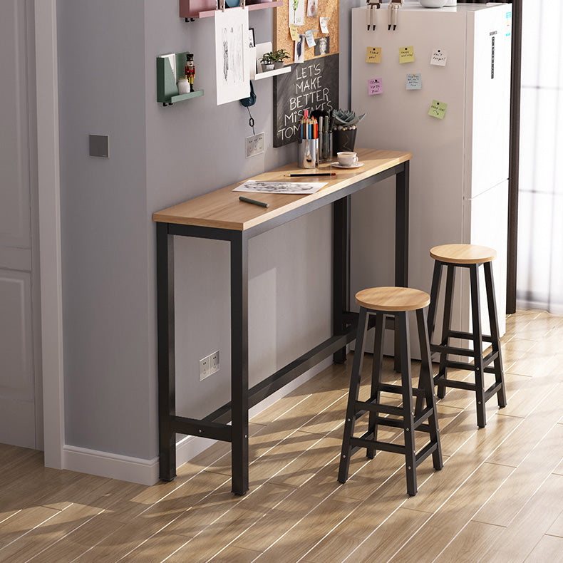Rectangle Bar Table Contemporary Bar Table with Trestle Base Clearhalo 'Bar Furniture' 'Bar Tables' 'bar_tables' 'furn' 'furn_bar_tables' 'Furniture' 'furniture_bar_tables' 'Kitchen & Dining Furniture' 4816620