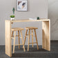 Rectangle Bar Table Wood Contemporary Bar Table with Sled Base 39.4"L x 15.7"W x 41.3"H Clearhalo 'Bar Furniture' 'Bar Tables' 'bar_tables' 'Furniture' 'furniture_bar_tables' 'Kitchen & Dining Furniture' 4816654