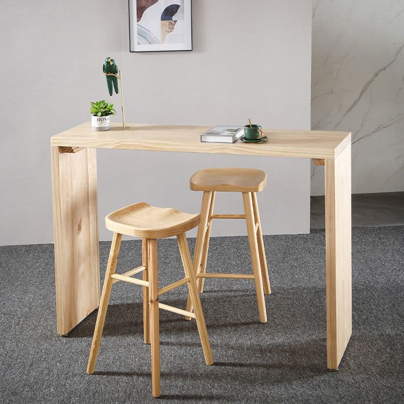 Rectangle Bar Table Wood Contemporary Bar Table with Sled Base Clearhalo 'Bar Furniture' 'Bar Tables' 'bar_tables' 'Furniture' 'furniture_bar_tables' 'Kitchen & Dining Furniture' 4816666