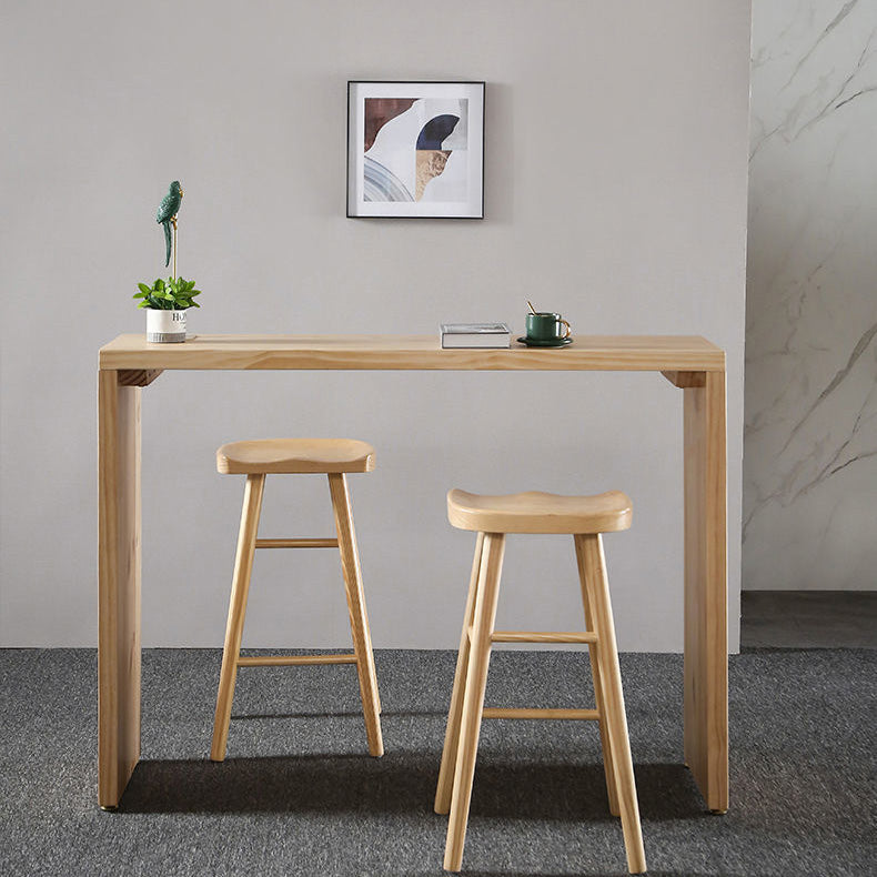 Rectangle Bar Table Wood Contemporary Bar Table with Sled Base Clearhalo 'Bar Furniture' 'Bar Tables' 'bar_tables' 'Furniture' 'furniture_bar_tables' 'Kitchen & Dining Furniture' 4816667