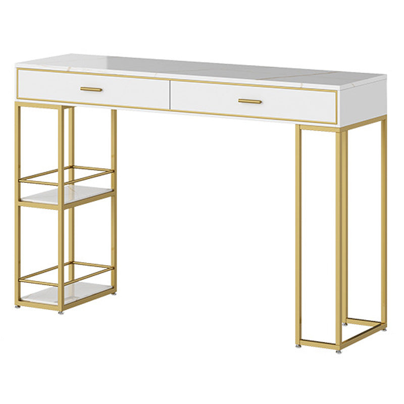 Rectangle Bar Table Traditional Luxury Bar Table with Sled Base White Without Chairs Clearhalo 'Bar Furniture' 'Bar Tables' 'bar_tables' 'furn' 'furn_bar_tables' 'Furniture' 'furniture_bar_tables' 'Kitchen & Dining Furniture' 4816691
