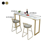 Contemporary Style Sintered Stone Table Dining Bar Counter Table for Kitchen Clearhalo 'Bar Furniture' 'Bar Tables' 'bar_tables' 'furn' 'furn_bar_tables' 'Furniture' 'furniture_bar_tables' 'Kitchen & Dining Furniture' 4816726
