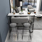 Stone Bar Dining Table Modern Bar Dining Table with Trestle Base Black White Clearhalo 'Bar Furniture' 'Bar Tables' 'bar_tables' 'furn' 'furn_bar_tables' 'Furniture' 'furniture_bar_tables' 'Kitchen & Dining Furniture' 4816728