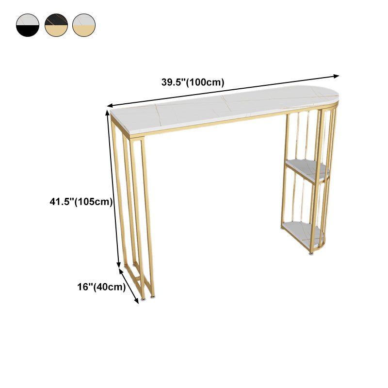 Stone Bar Dining Table Modern Bar Dining Table with Trestle Base Clearhalo 'Bar Furniture' 'Bar Tables' 'bar_tables' 'furn' 'furn_bar_tables' 'Furniture' 'furniture_bar_tables' 'Kitchen & Dining Furniture' 4816737