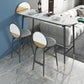 Stone Top Bar Table Traditional Luxury Bar Table with Trestle Base 78.7"L x 15.7"W x 41.3"H Black White Clearhalo 'Bar Furniture' 'Bar Tables' 'bar_tables' 'furn' 'furn_bar_tables' 'Furniture' 'furniture_bar_tables' 'Kitchen & Dining Furniture' 4816745