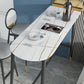 Stone Top Bar Table Traditional Luxury Bar Table with Trestle Base Clearhalo 'Bar Furniture' 'Bar Tables' 'bar_tables' 'furn' 'furn_bar_tables' 'Furniture' 'furniture_bar_tables' 'Kitchen & Dining Furniture' 4816749