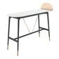 Stone Top Bar Table Traditional Luxury Bar Table with Trestle Base Black White Clearhalo 'Bar Furniture' 'Bar Tables' 'bar_tables' 'furn' 'furn_bar_tables' 'Furniture' 'furniture_bar_tables' 'Kitchen & Dining Furniture' 4816751