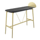 Stone Top Bar Table Traditional Luxury Bar Table with Trestle Base Gold Black Clearhalo 'Bar Furniture' 'Bar Tables' 'bar_tables' 'furn' 'furn_bar_tables' 'Furniture' 'furniture_bar_tables' 'Kitchen & Dining Furniture' 4816752
