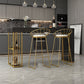 Nordic Glam Rectangle Sintered Stone Table Dining Bar Counter Table for Kitchen Clearhalo 'Bar Furniture' 'Bar Tables' 'bar_tables' 'Furniture' 'furniture_bar_tables' 'Kitchen & Dining Furniture' 4816794