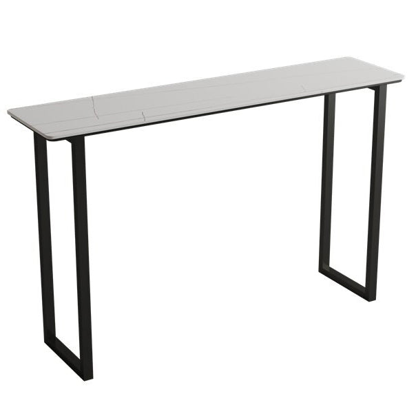 Modern Rectangle Sintered Stone Table Dining Bar Counter Table for Kitchen Black Without Chairs Clearhalo 'Bar Furniture' 'Bar Tables' 'bar_tables' 'furn' 'furn_bar_tables' 'Furniture' 'furniture_bar_tables' 'Kitchen & Dining Furniture' 4816893