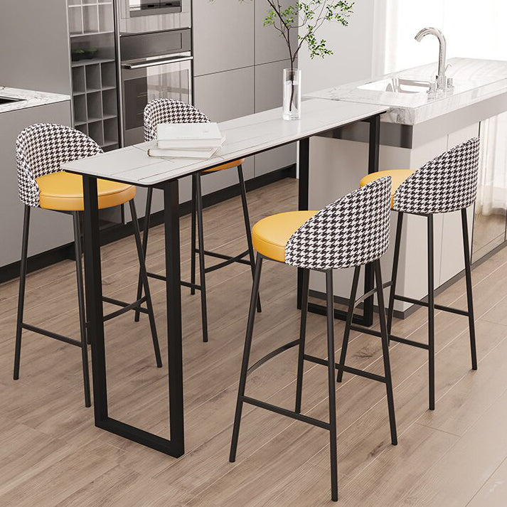 Modern Rectangle Sintered Stone Table Dining Bar Counter Table for Kitchen Clearhalo 'Bar Furniture' 'Bar Tables' 'bar_tables' 'furn' 'furn_bar_tables' 'Furniture' 'furniture_bar_tables' 'Kitchen & Dining Furniture' 4816899
