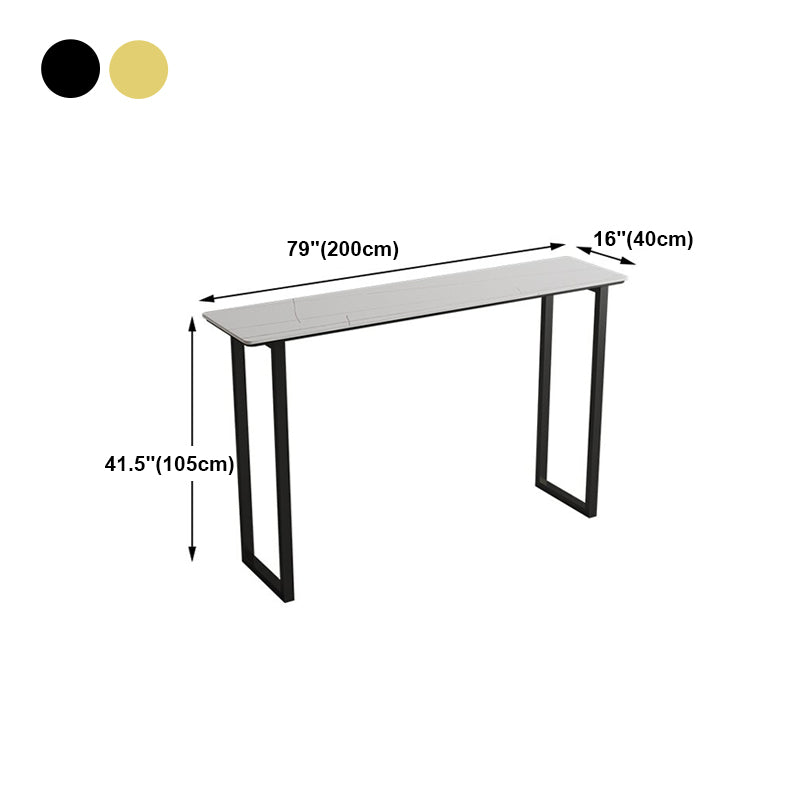Modern Rectangle Sintered Stone Table Dining Bar Counter Table for Kitchen Clearhalo 'Bar Furniture' 'Bar Tables' 'bar_tables' 'furn' 'furn_bar_tables' 'Furniture' 'furniture_bar_tables' 'Kitchen & Dining Furniture' 4816905