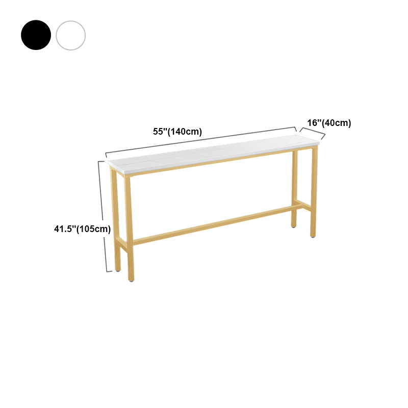 Industrial Rectangle Sintered Stone Table Dining Bar Counter Table for Kitchen Clearhalo 'Bar Furniture' 'Bar Tables' 'bar_tables' 'furn' 'furn_bar_tables' 'Furniture' 'furniture_bar_tables' 'Kitchen & Dining Furniture' 4816916