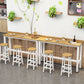 Modern Rectangle Wooden Table Dining Bar Counter Table for Home 63"L x 15.7"W x 39.4"H Clearhalo 'Bar Furniture' 'Bar Tables' 'bar_tables' 'Furniture' 'furniture_bar_tables' 'Kitchen & Dining Furniture' 4816923