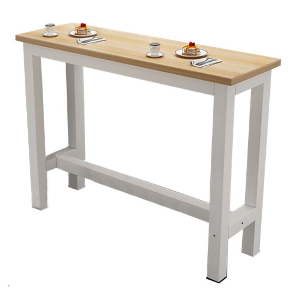 Modern Rectangle Wooden Table Dining Bar Counter Table for Home 94.5"L x 15.7"W x 39.4"H Clearhalo 'Bar Furniture' 'Bar Tables' 'bar_tables' 'Furniture' 'furniture_bar_tables' 'Kitchen & Dining Furniture' 4816924