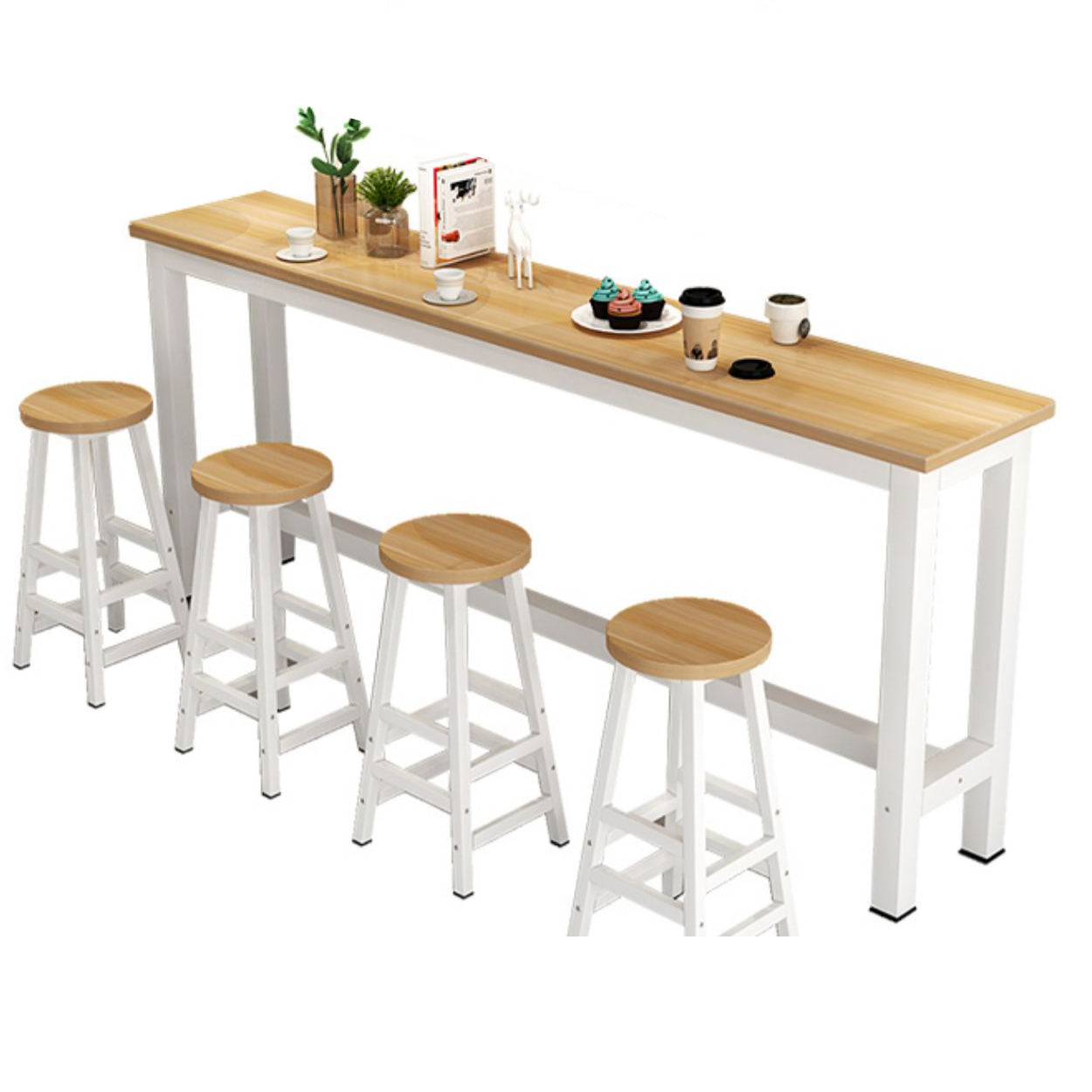Modern Rectangle Wooden Table Dining Bar Counter Table for Home Clearhalo 'Bar Furniture' 'Bar Tables' 'bar_tables' 'Furniture' 'furniture_bar_tables' 'Kitchen & Dining Furniture' 4816929