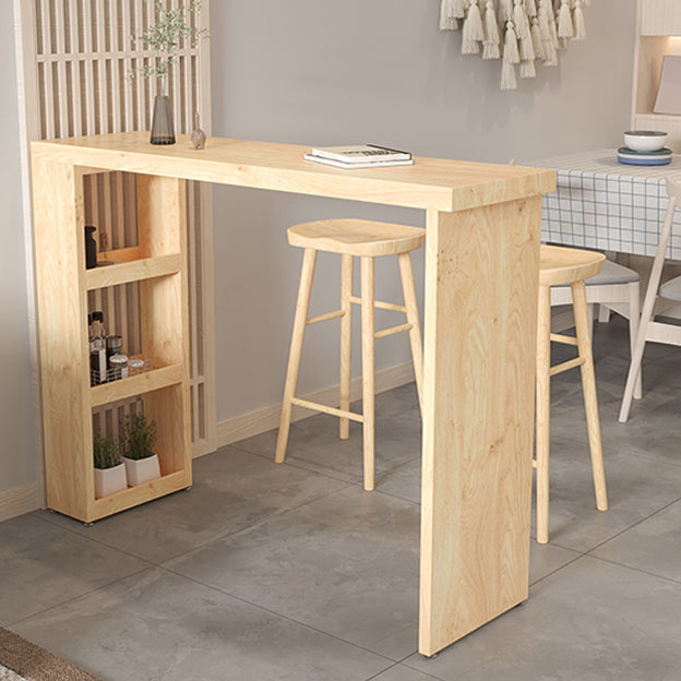 Contemporary Pine Wood Bar Table Original Wood Top 42-inch Height Pub Table Clearhalo 'Bar Furniture' 'Bar Tables' 'bar_tables' 'furn' 'furn_bar_tables' 'Furniture' 'furniture_bar_tables' 'Kitchen & Dining Furniture' 4816952