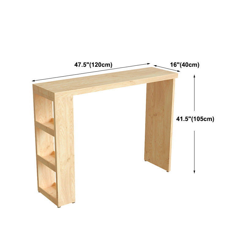 Contemporary Pine Wood Bar Table Original Wood Top 42-inch Height Pub Table Clearhalo 'Bar Furniture' 'Bar Tables' 'bar_tables' 'furn' 'furn_bar_tables' 'Furniture' 'furniture_bar_tables' 'Kitchen & Dining Furniture' 4816955
