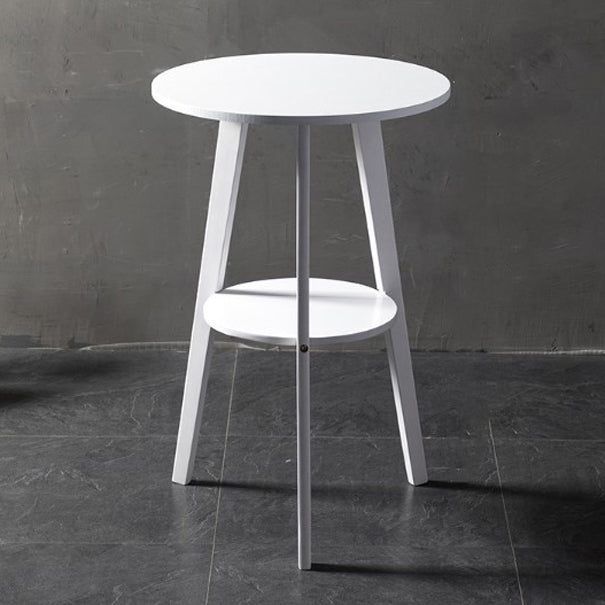 Modern Style Round Bar Table Wood Top Pub Table for Dining Room White Without Chairs Clearhalo 'Bar Furniture' 'Bar Tables' 'bar_tables' 'furn' 'furn_bar_tables' 'Furniture' 'furniture_bar_tables' 'Kitchen & Dining Furniture' 4816961