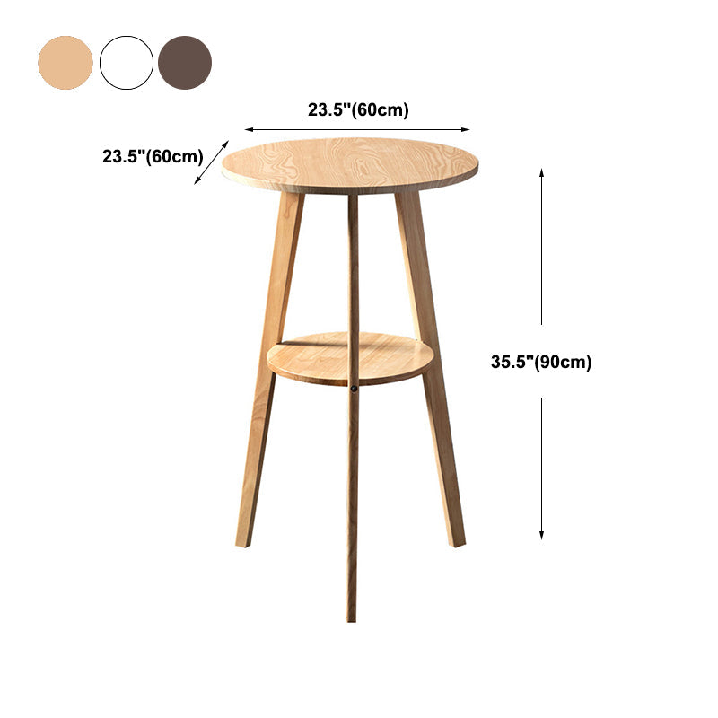 Modern Style Round Bar Table Wood Top Pub Table for Dining Room Clearhalo 'Bar Furniture' 'Bar Tables' 'bar_tables' 'furn' 'furn_bar_tables' 'Furniture' 'furniture_bar_tables' 'Kitchen & Dining Furniture' 4816971