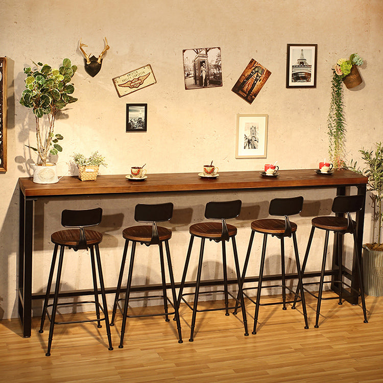 29.53" Industrial Bar and Counter Stool Low Back Stool with 4 Legs Clearhalo 'Bar Furniture' 'Bar Stools' 'bar_stools' 'furn' 'furn_bar_stools' 'Furniture' 'furniture_bar_stools' 'Kitchen & Dining Furniture' 4816974
