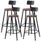 29.53" Industrial Bar and Counter Stool Low Back Stool with 4 Legs Wood 4 Piece Set Round Clearhalo 'Bar Furniture' 'Bar Stools' 'bar_stools' 'furn' 'furn_bar_stools' 'Furniture' 'furniture_bar_stools' 'Kitchen & Dining Furniture' 4816975