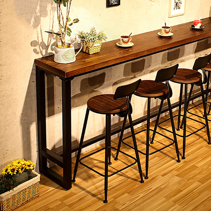 29.53" Industrial Bar and Counter Stool Low Back Stool with 4 Legs Clearhalo 'Bar Furniture' 'Bar Stools' 'bar_stools' 'furn' 'furn_bar_stools' 'Furniture' 'furniture_bar_stools' 'Kitchen & Dining Furniture' 4816976