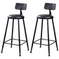 29.53" Industrial Bar and Counter Stool Low Back Stool with 4 Legs Leather 2 Piece Set Round Clearhalo 'Bar Furniture' 'Bar Stools' 'bar_stools' 'furn' 'furn_bar_stools' 'Furniture' 'furniture_bar_stools' 'Kitchen & Dining Furniture' 4816978