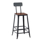 29.53" Industrial Bar and Counter Stool Low Back Stool with 4 Legs Clearhalo 'Bar Furniture' 'Bar Stools' 'bar_stools' 'furn' 'furn_bar_stools' 'Furniture' 'furniture_bar_stools' 'Kitchen & Dining Furniture' 4816979
