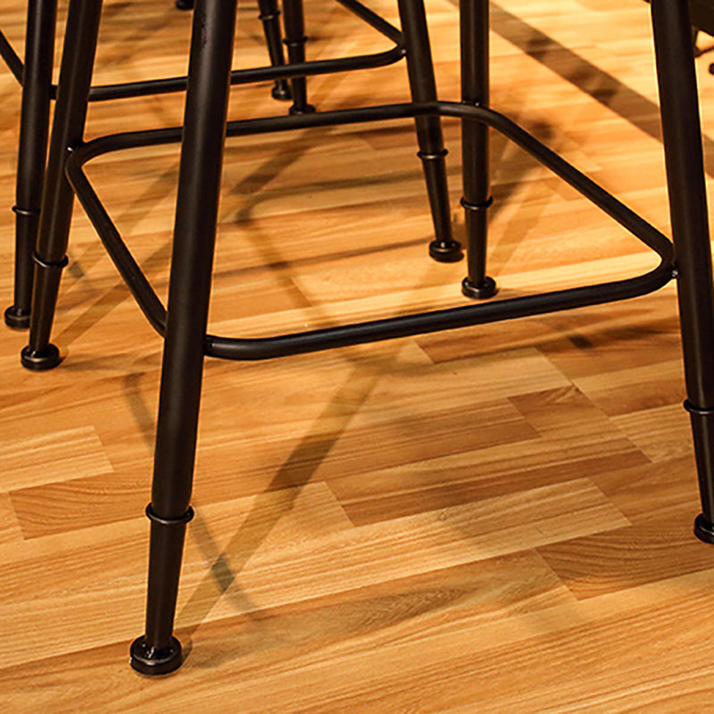 29.53" Industrial Bar and Counter Stool Low Back Stool with 4 Legs Clearhalo 'Bar Furniture' 'Bar Stools' 'bar_stools' 'furn' 'furn_bar_stools' 'Furniture' 'furniture_bar_stools' 'Kitchen & Dining Furniture' 4816981