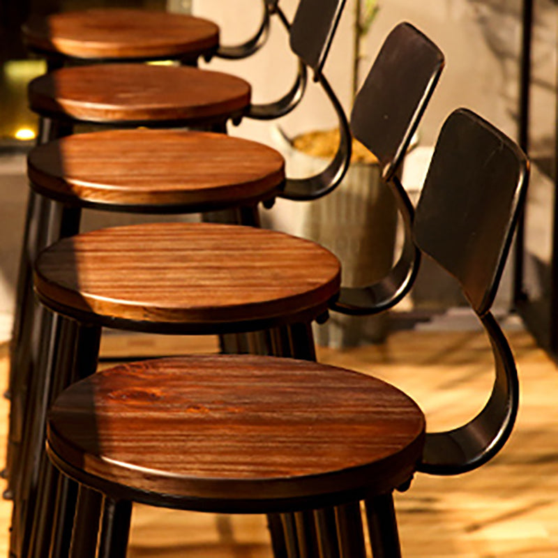 29.53" Industrial Bar and Counter Stool Low Back Stool with 4 Legs Clearhalo 'Bar Furniture' 'Bar Stools' 'bar_stools' 'furn' 'furn_bar_stools' 'Furniture' 'furniture_bar_stools' 'Kitchen & Dining Furniture' 4816982